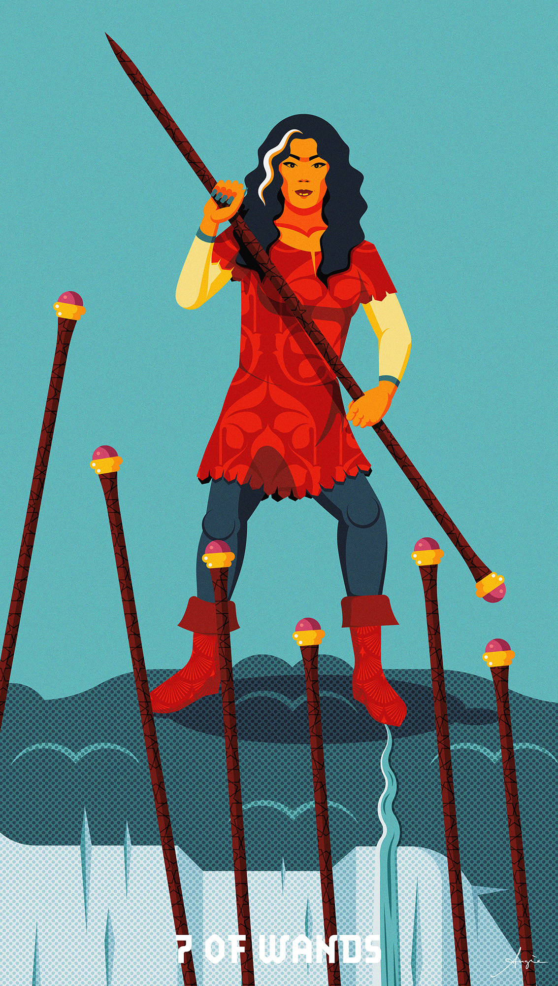 Tarot Deck: 7 of Wands