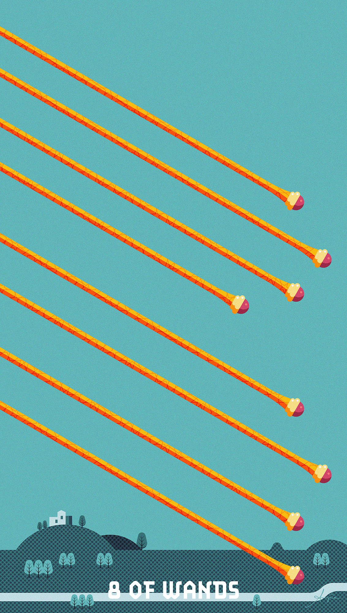 Tarot Deck: 8 of Wands